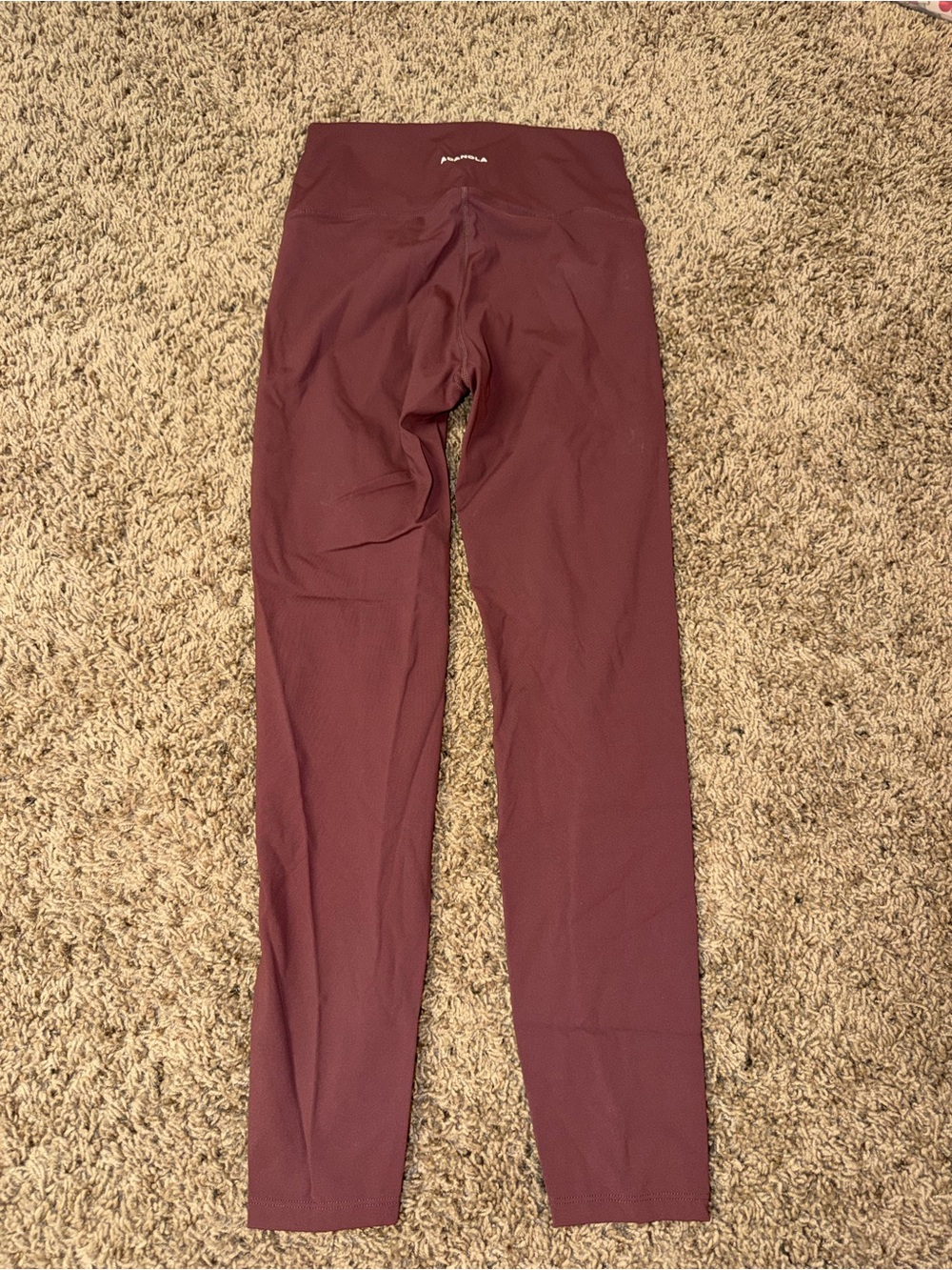 Adanola Maroon High-Rise Active Leggings